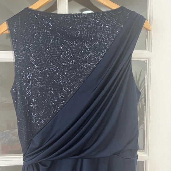 Tadahi Shoji Blue Rushed Side Sequin Dress - Size XL - Picture 8 of 9